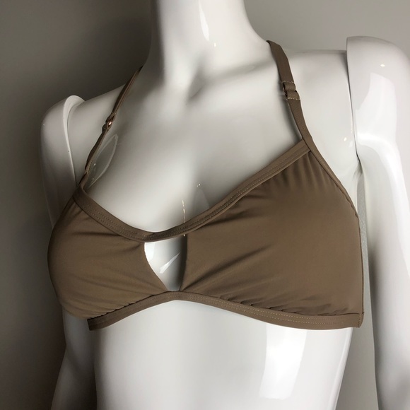 ECO Peace Brown Bikini Swimwear Top - Picture 4 of 15